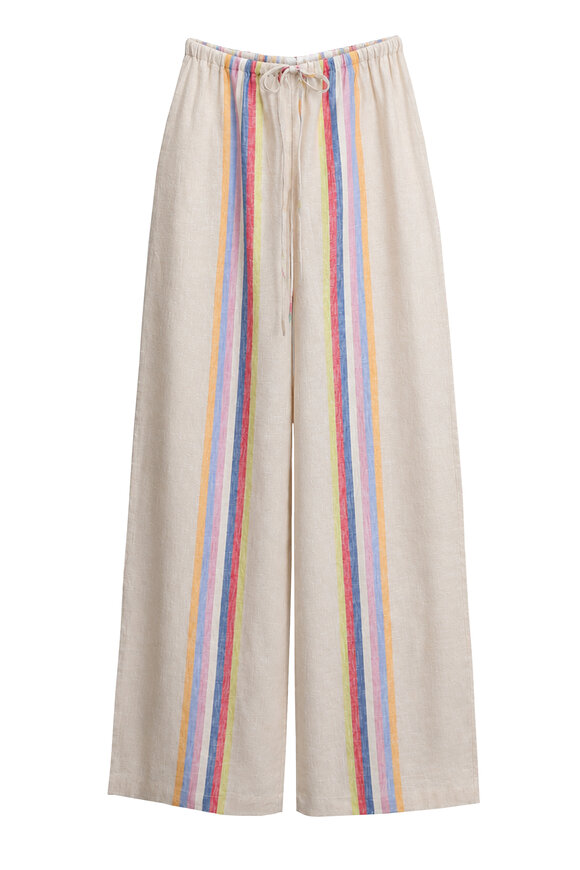 Staud Mateo Stripe Linen Pant - view 1