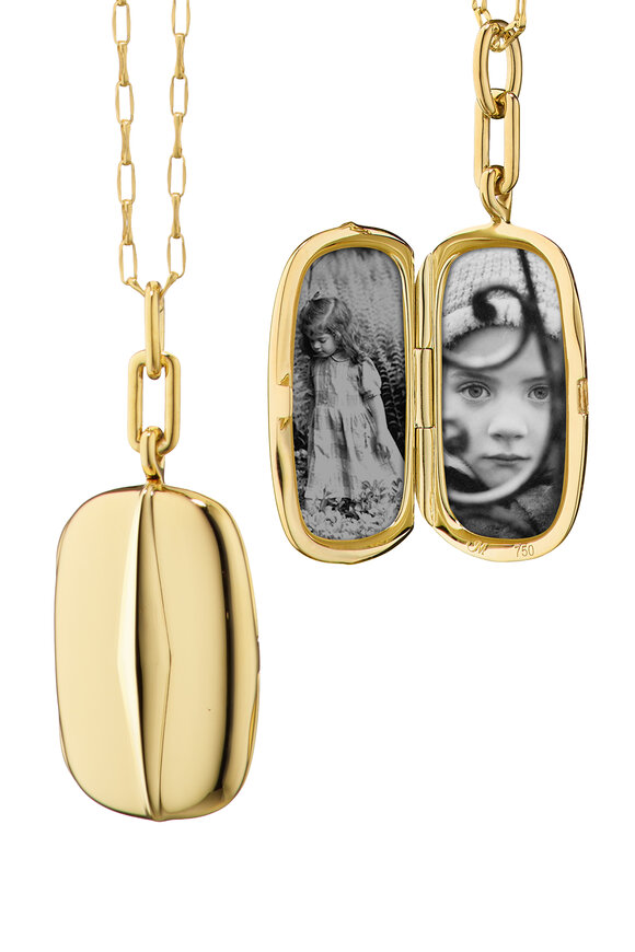 Monica Rich Kosann 18k Yellow Gold Points North Locket
