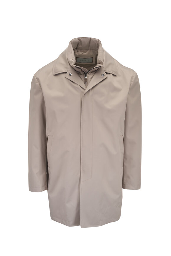 Canali Pumice Removable Front Rain Coat