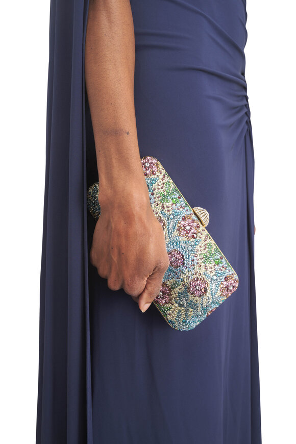Valentino Garavani Minaudiere Carry Secrets Floral Chain Clutch - view 2