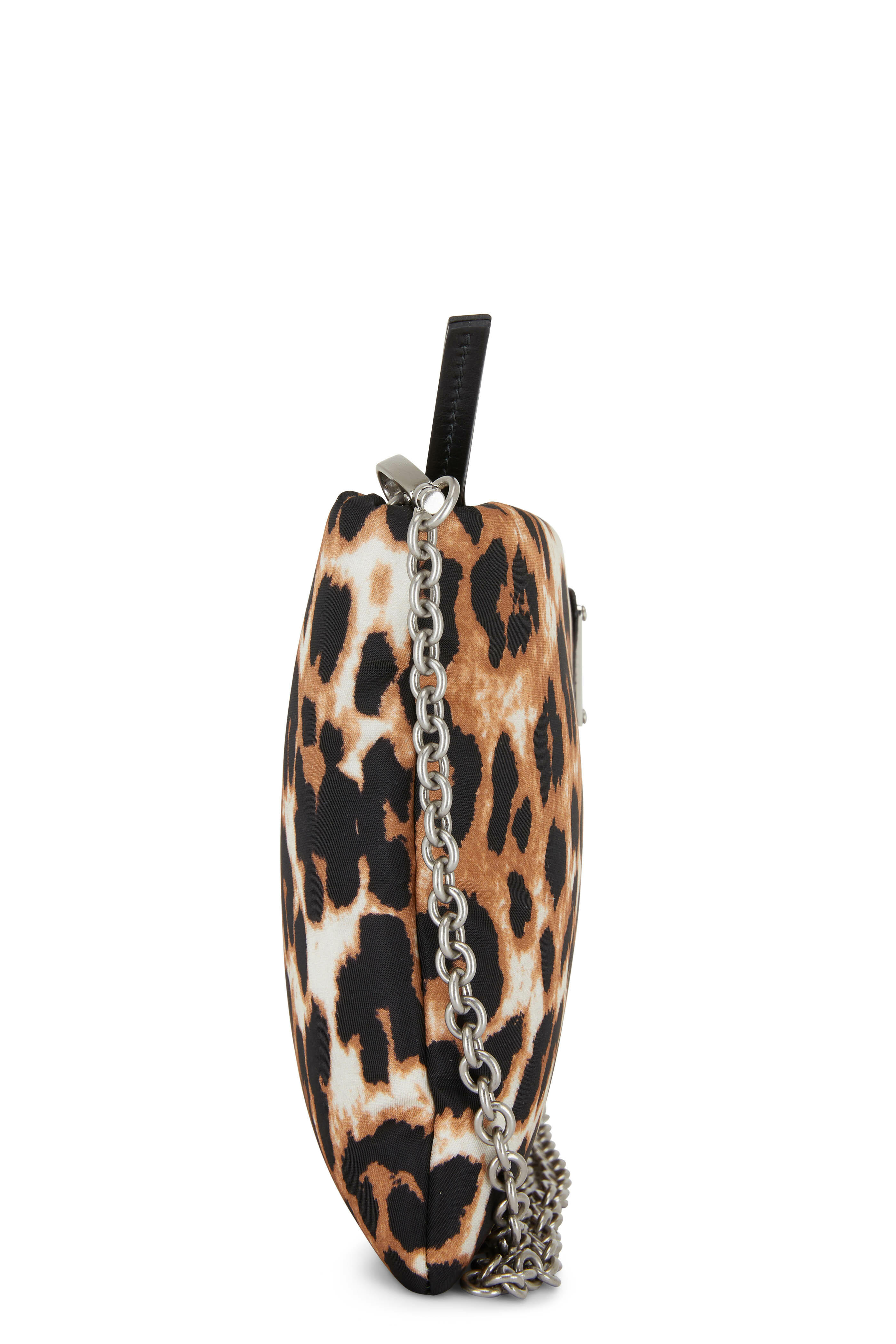 Prada Leopard Print Tessuto Chain Pouch Mitchell Stores