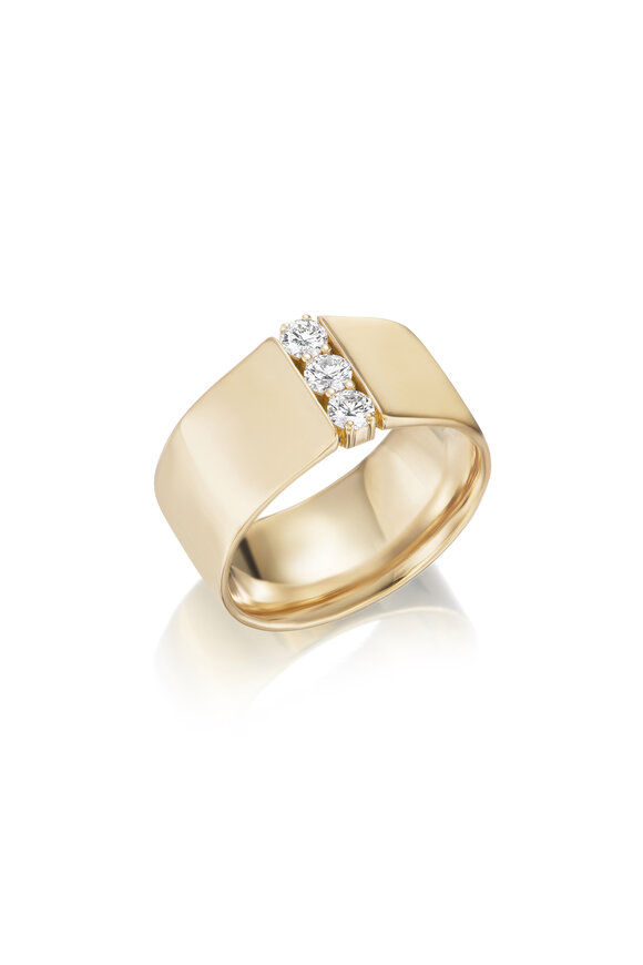 Melissa Kaye 18k Yellow Gold Diamond Honey Band - view 1