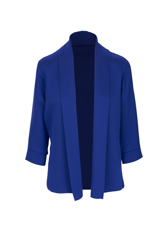 Peter Cohen Rove Lapis Blue 4-Ply Silk Jacket 