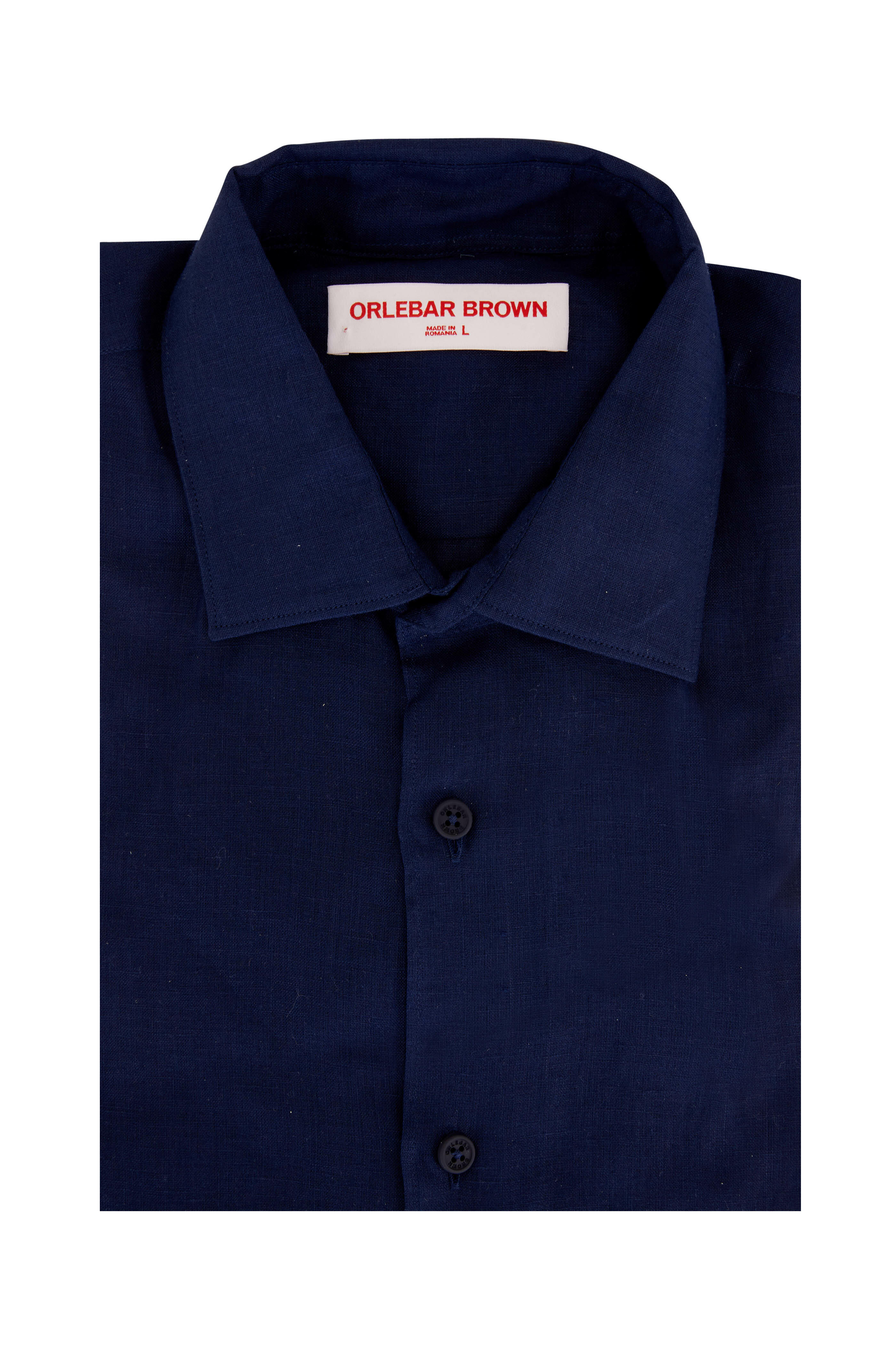 Orlebar Brown - Giles Navy Linen Sport Shirt