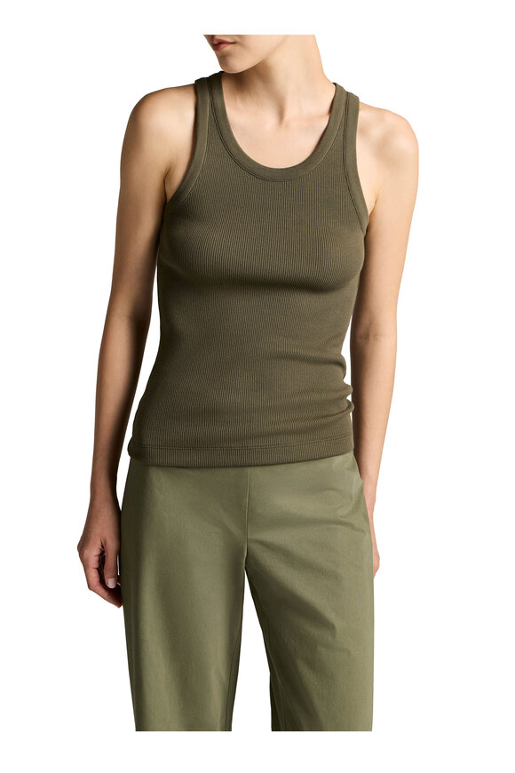 Vince Pine Green Scoop Neck Tank - view 2