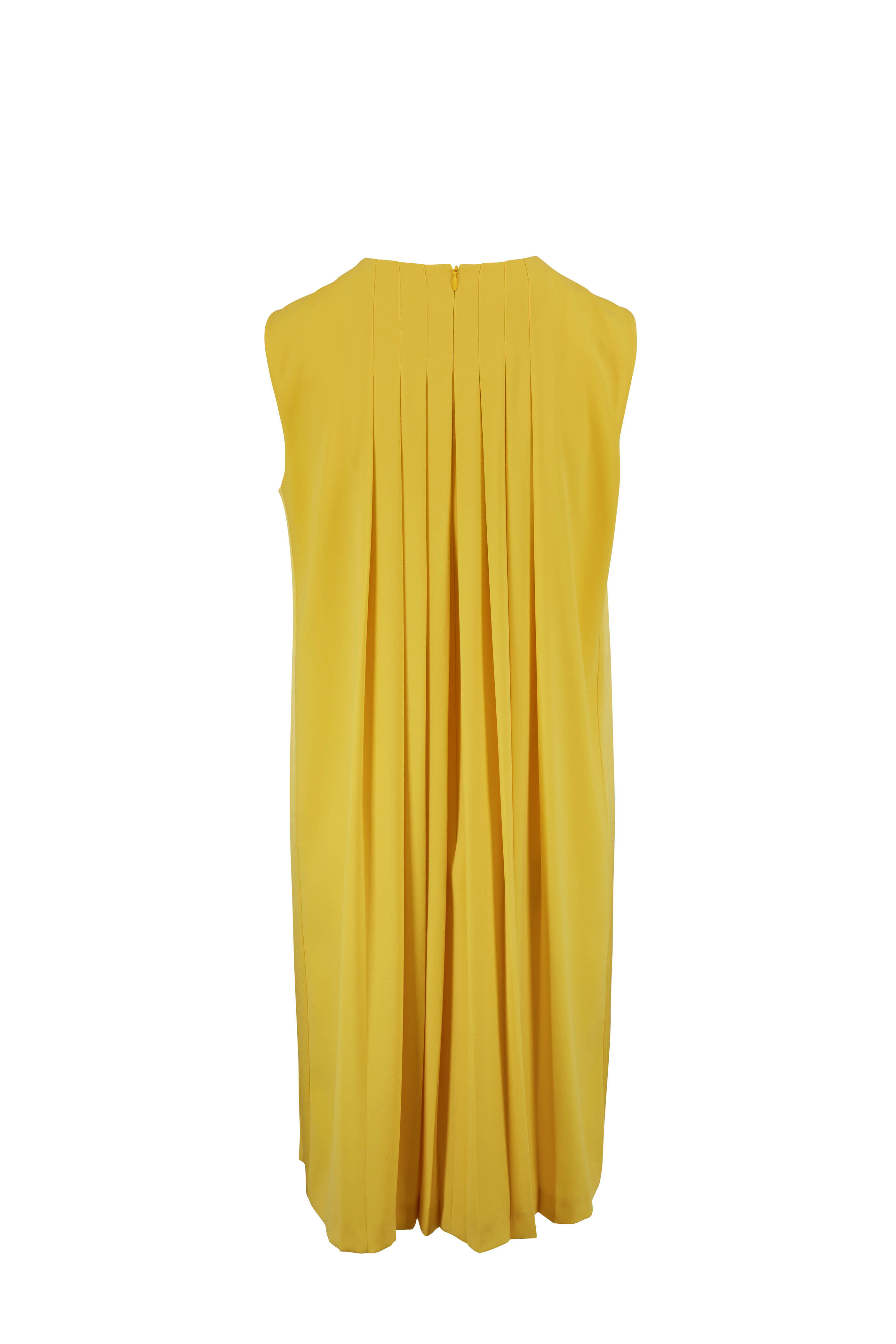 Escada - Dehila Limonade Pleated Back Sleeveless Dress