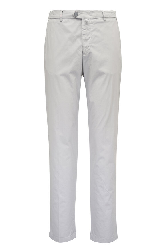 Kiton Gray Stretch Casual Poplin Pant - view 1