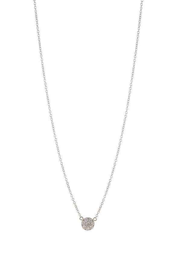Caroline Ellen - 18K White Gold & Palladium Pavé Diamond Necklace