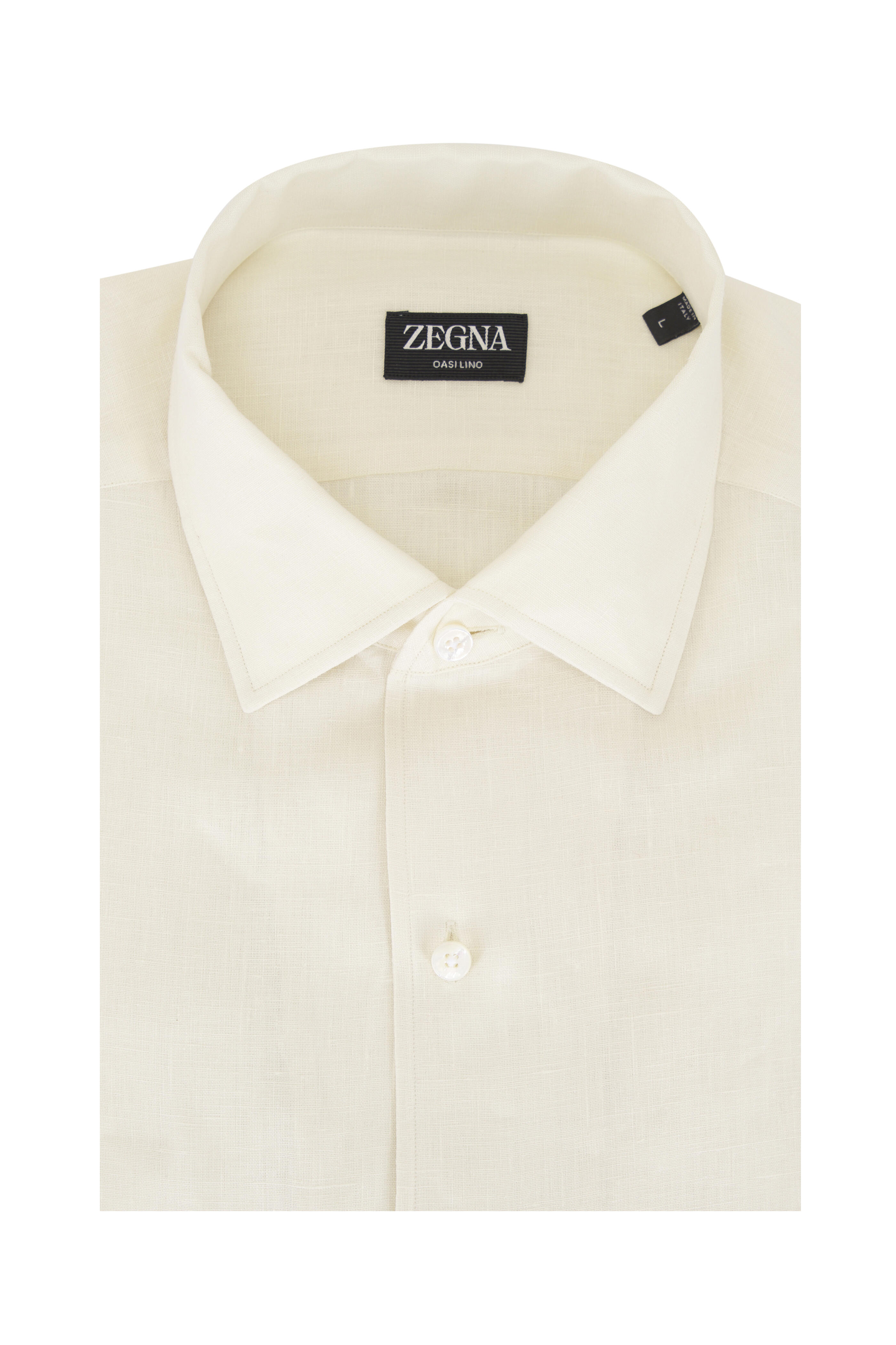 Zegna - Oasi Yellow Linen Sport Shirt | Mitchell Stores Zegna - Oasi Yellow Linen Sport Shirt | Mitchell Stores