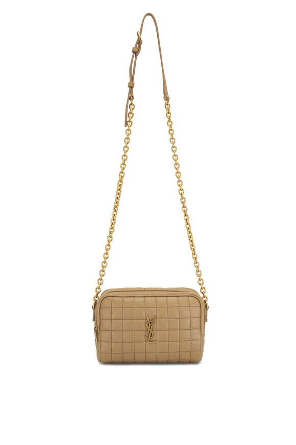 Saint Laurent - Natural Tan Quilted Leather Camera Crossbody Bag