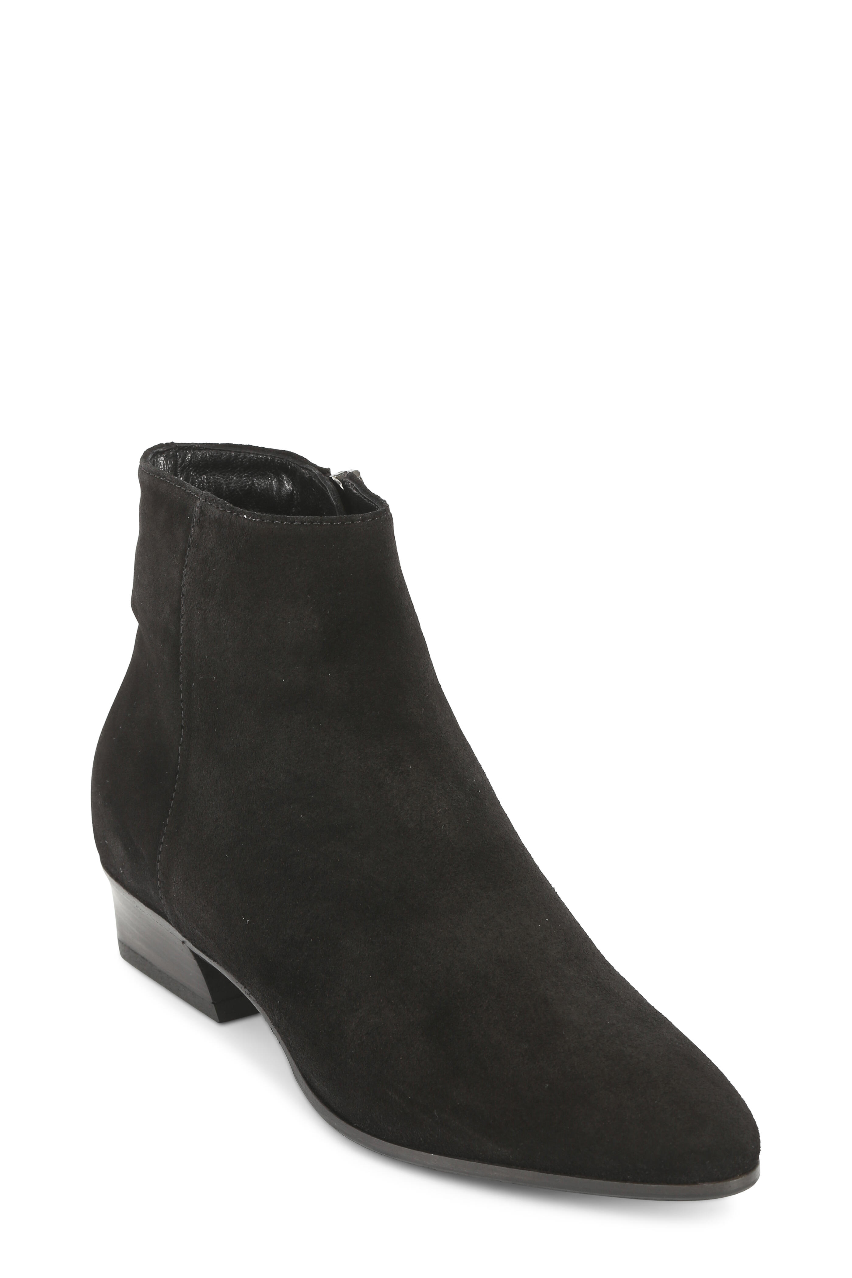 Aquatalia Fire Black Suede Ankle Boot 40mm Mitchell Stores