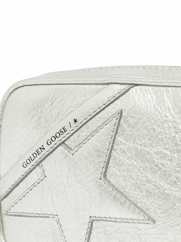 Golden Goose - Mini Star Silver Laminated Leather Crossbody