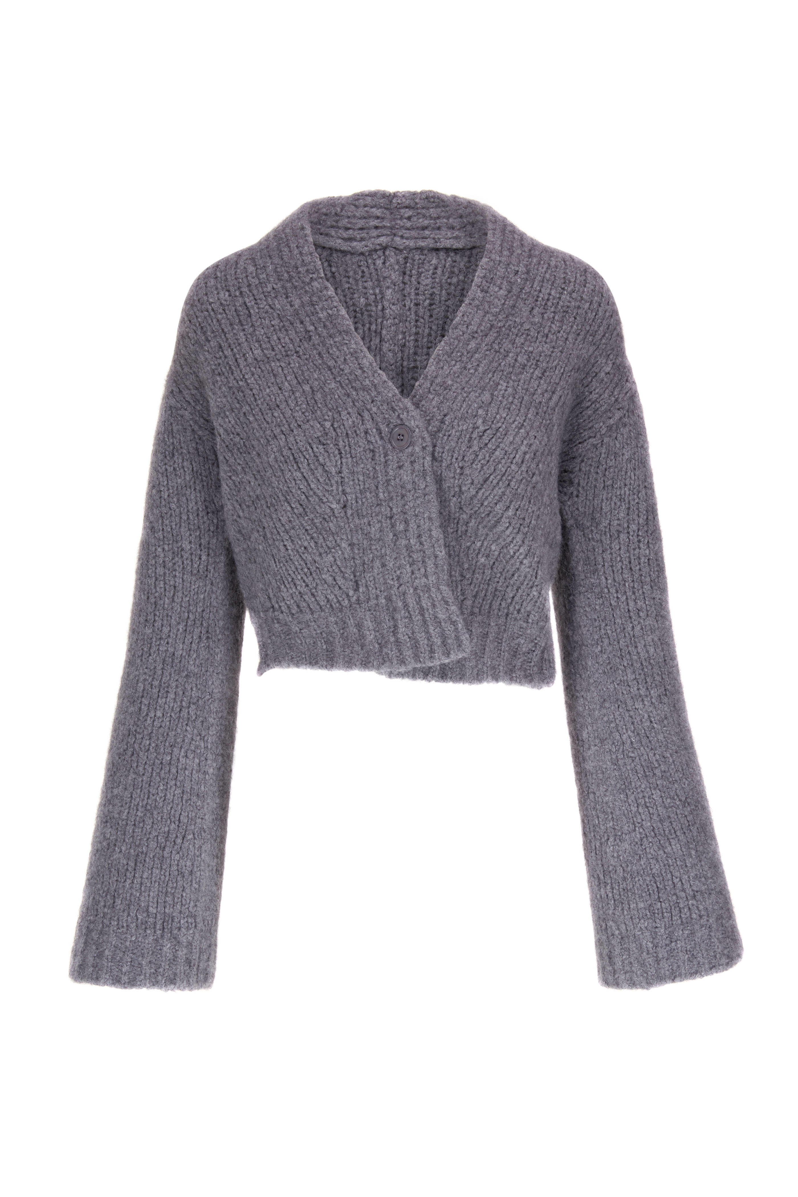 Dorothee Schumacher - Luxury Softness Gray Cashmere & Silk Cardigan