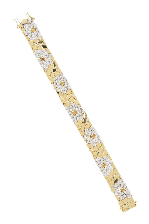 Sutra 18k Yellow & White Gold Diamond Bracelet