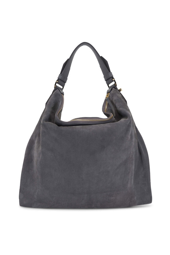 Jimmy Choo - Ana Storm Suede Hobo