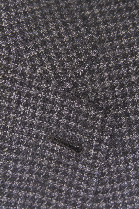 Canali Charcoal Gray Houndstooth Wool Sportcoat - view 5