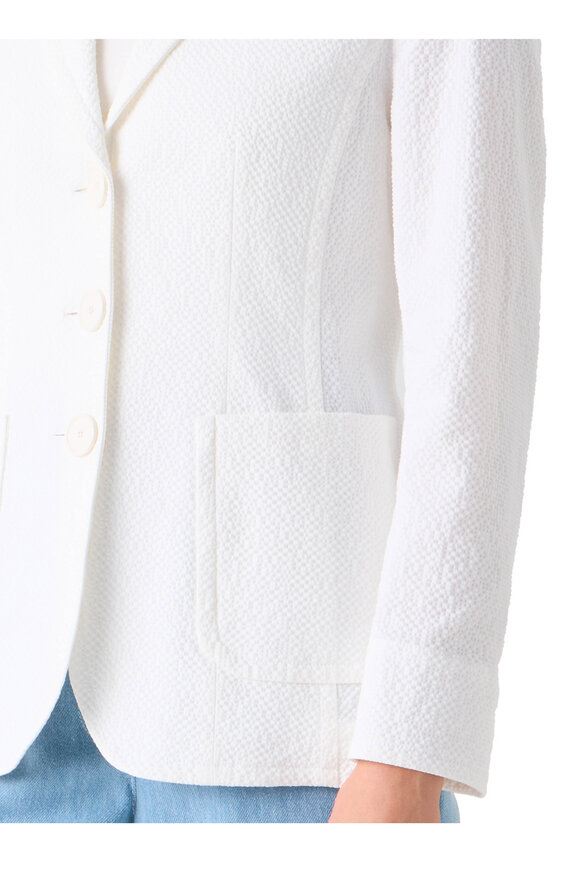 Akris Punto Cream Seersucker Jacket - view 5