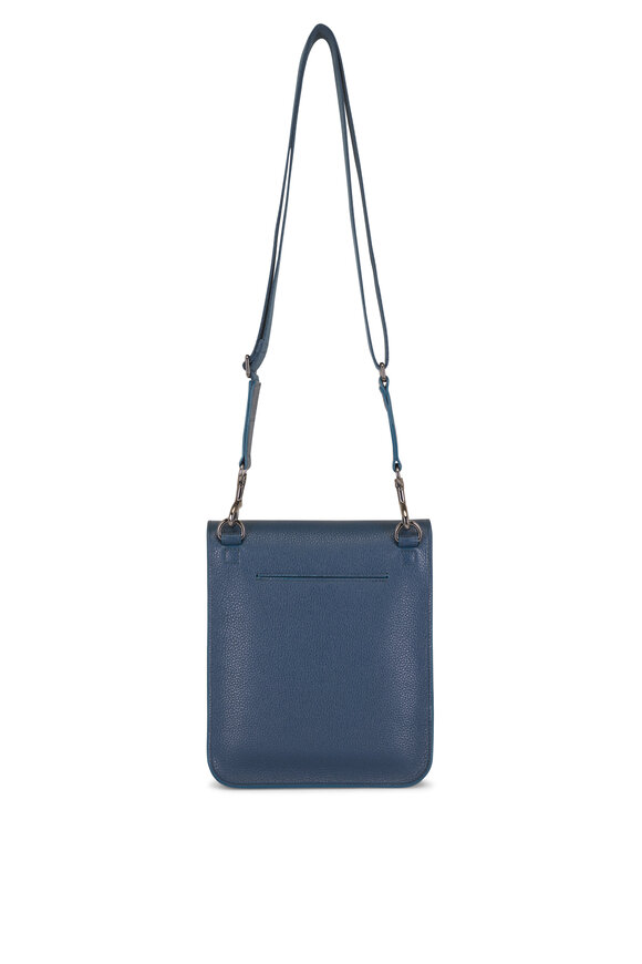 Akris Small Anouk Ottanio Blue Leather Messenger Bag - view 2