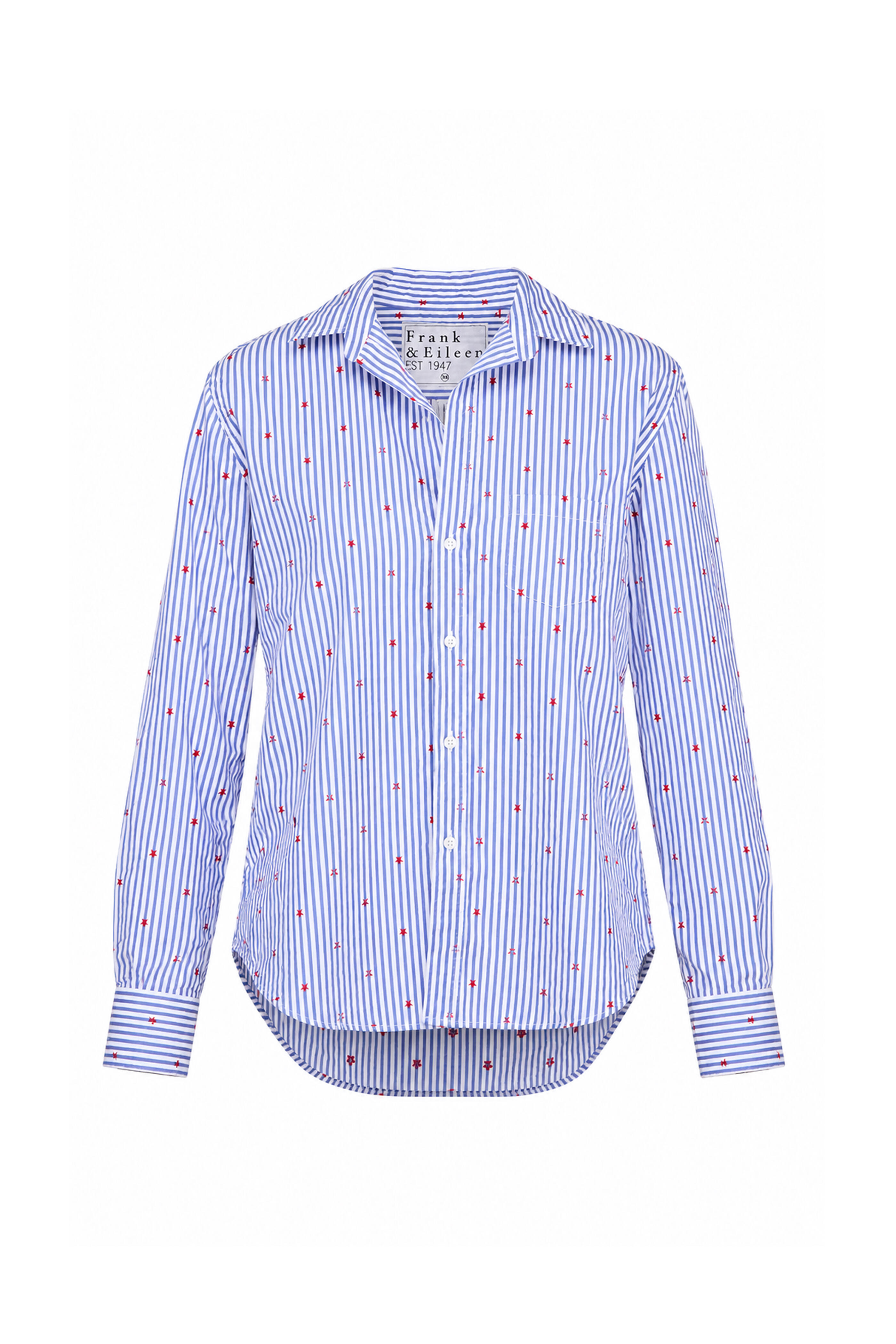 Frank & Eileen - Eileen Red Star & Stripe Relaxed Button-Up Shirt - view 1