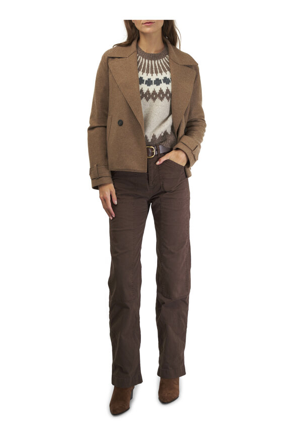 Nili Lotan - Tibault Brown Straight Leg Cargo Pant