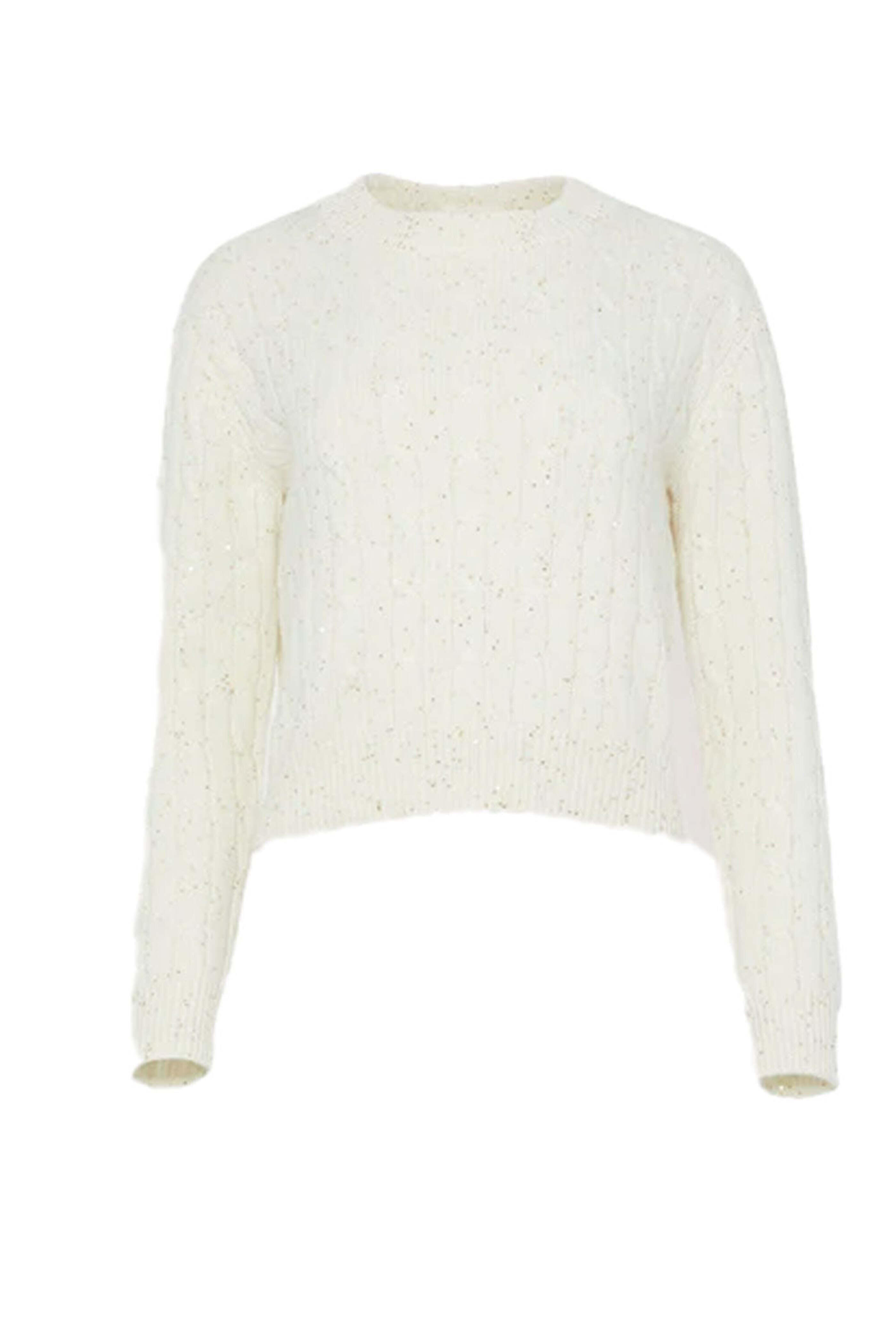 Arch4 - Ivory Clover Mews Sweater with Gold Sequins