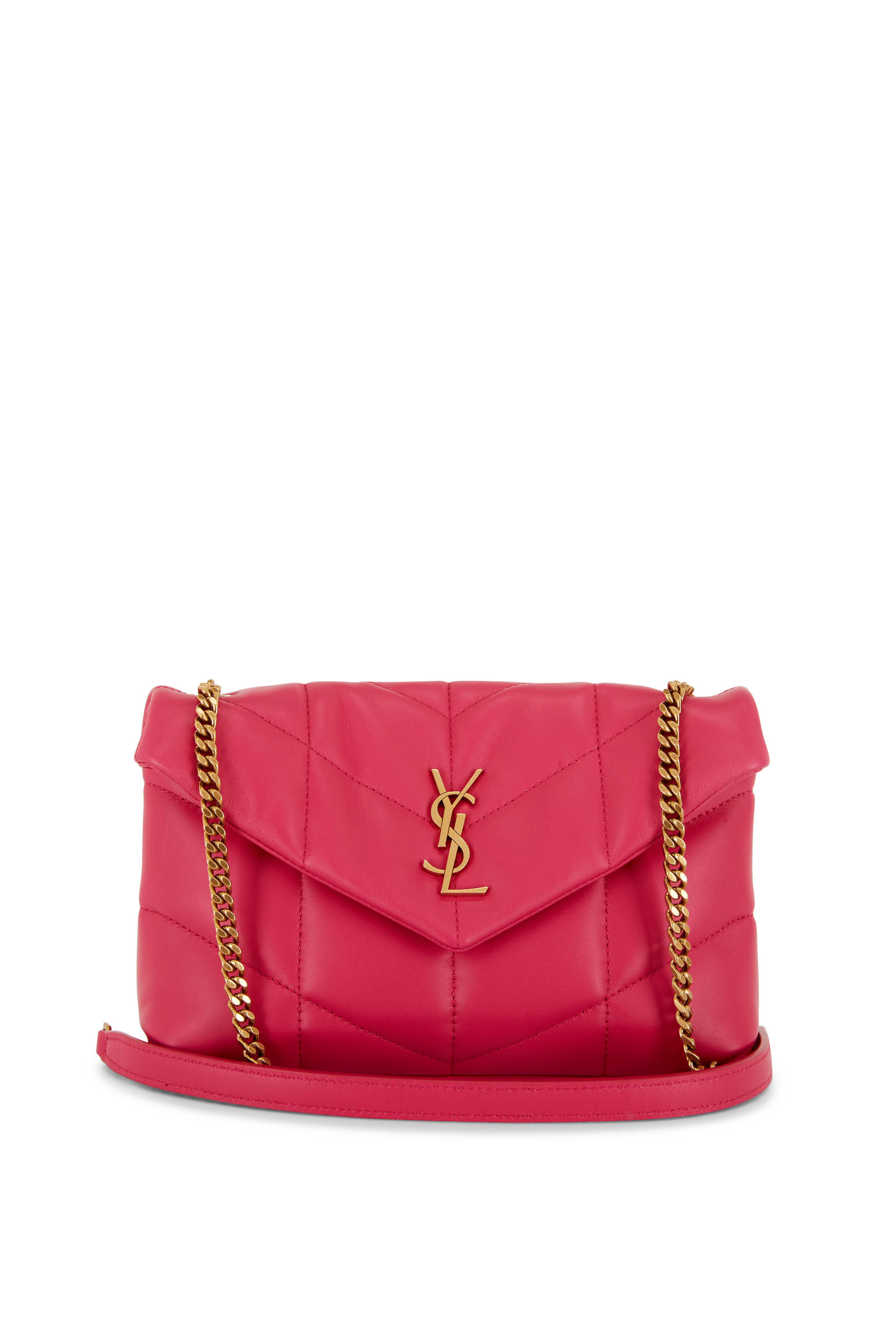 Saint Laurent Mini Puffy Shoulder Bag - Pink