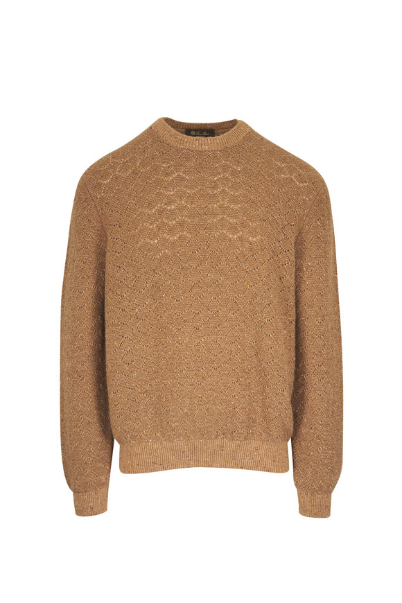 Loro Piana Sandalwood Apple Mustard Cashmere & Linen Sweater - view 1