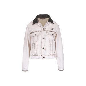 Miu Miu - White Denim Blouson Jacket | Mitchell Stores
