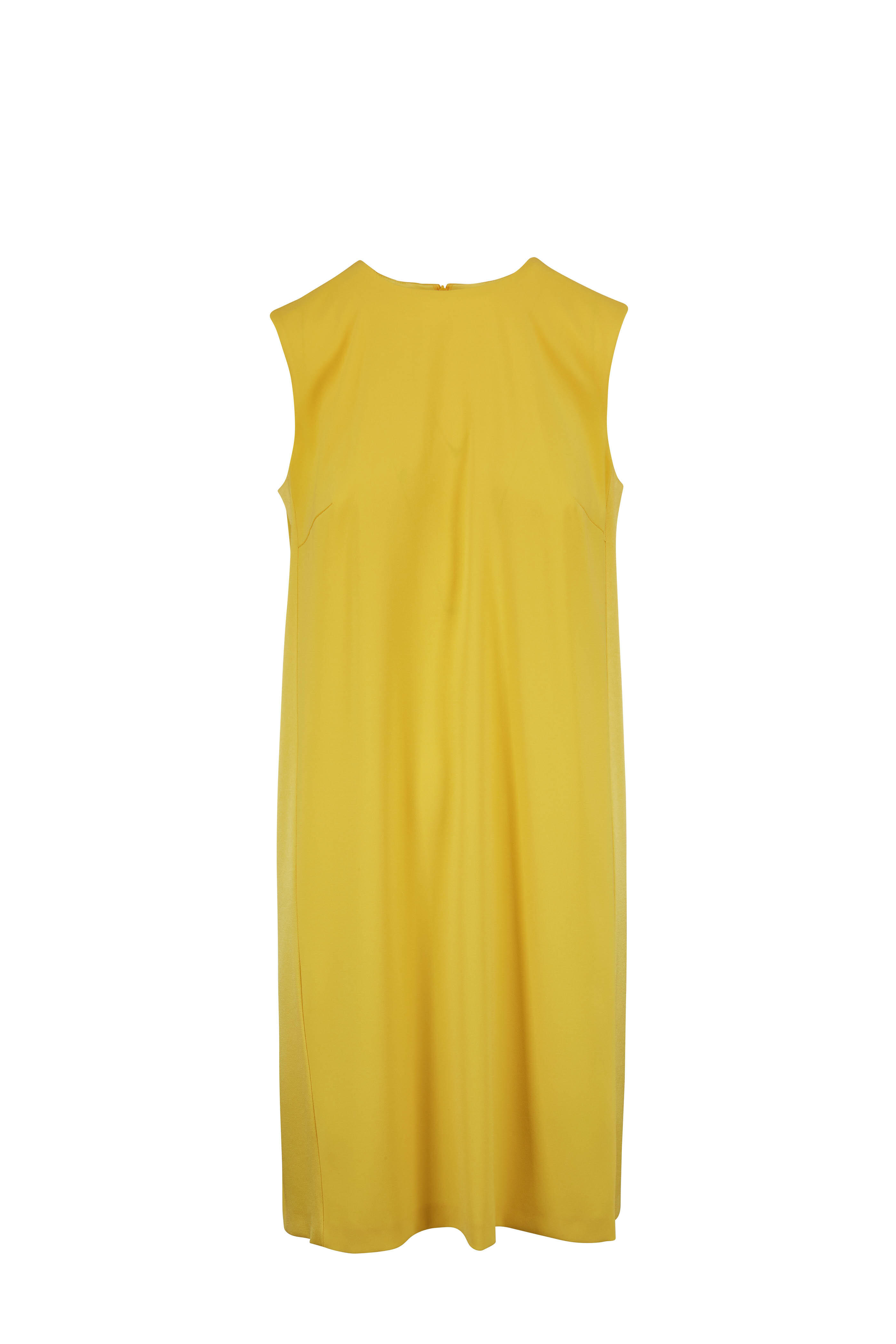 Escada - Dehila Limonade Pleated Back Sleeveless Dress