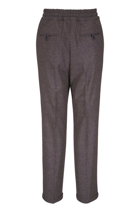 Kiton Chocolate Tie Waist Jogger - view 6