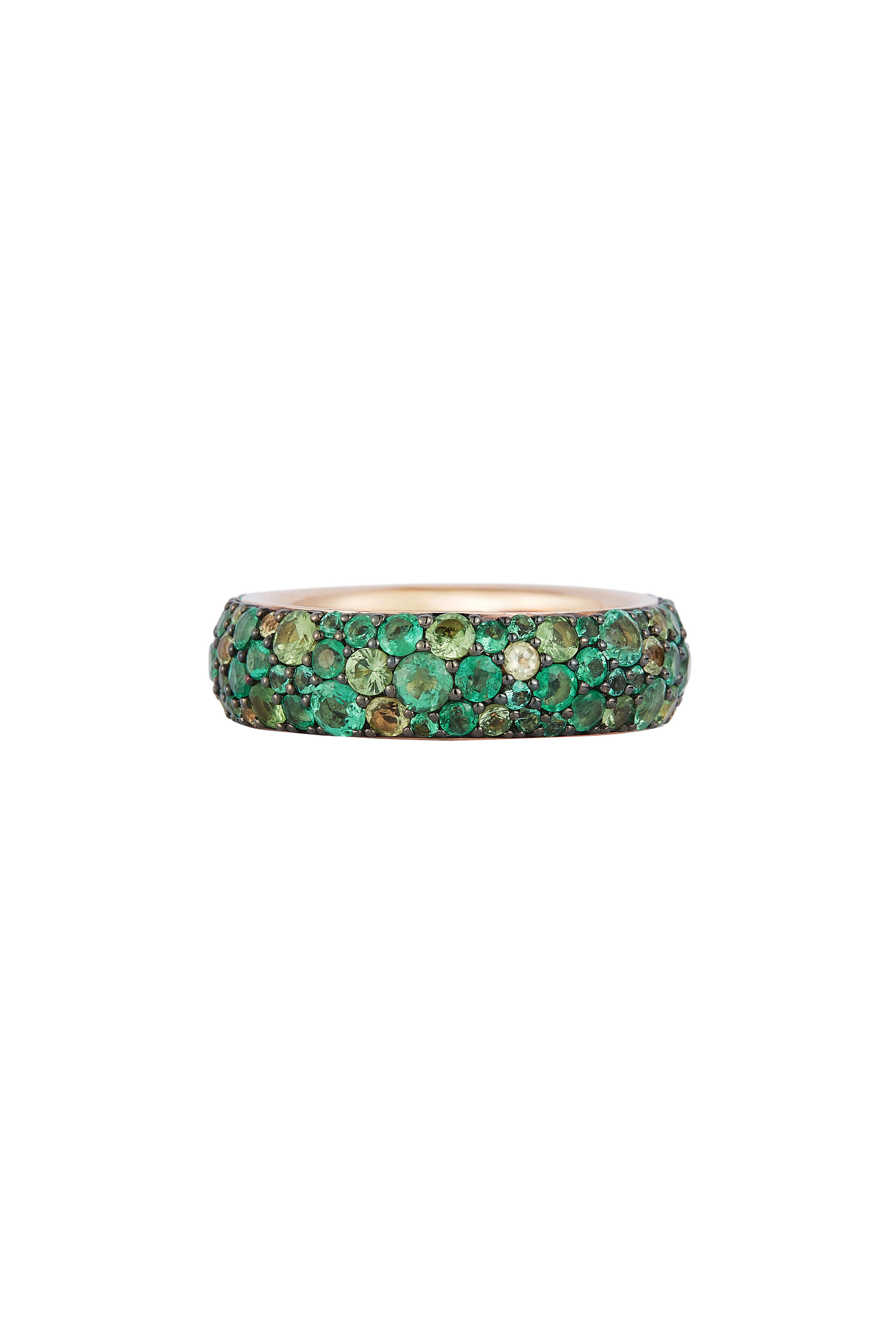 Walters Faith - OC x WF 18K Emerald & Tsavorite Band Ring