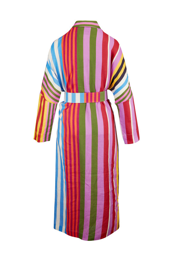 Libertine Tangier Multicolor Stripe Belted Shirtdress - view 3