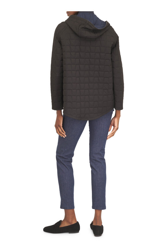 Akris Enon Reversible Trapezoid Quilted Jacket - view 4