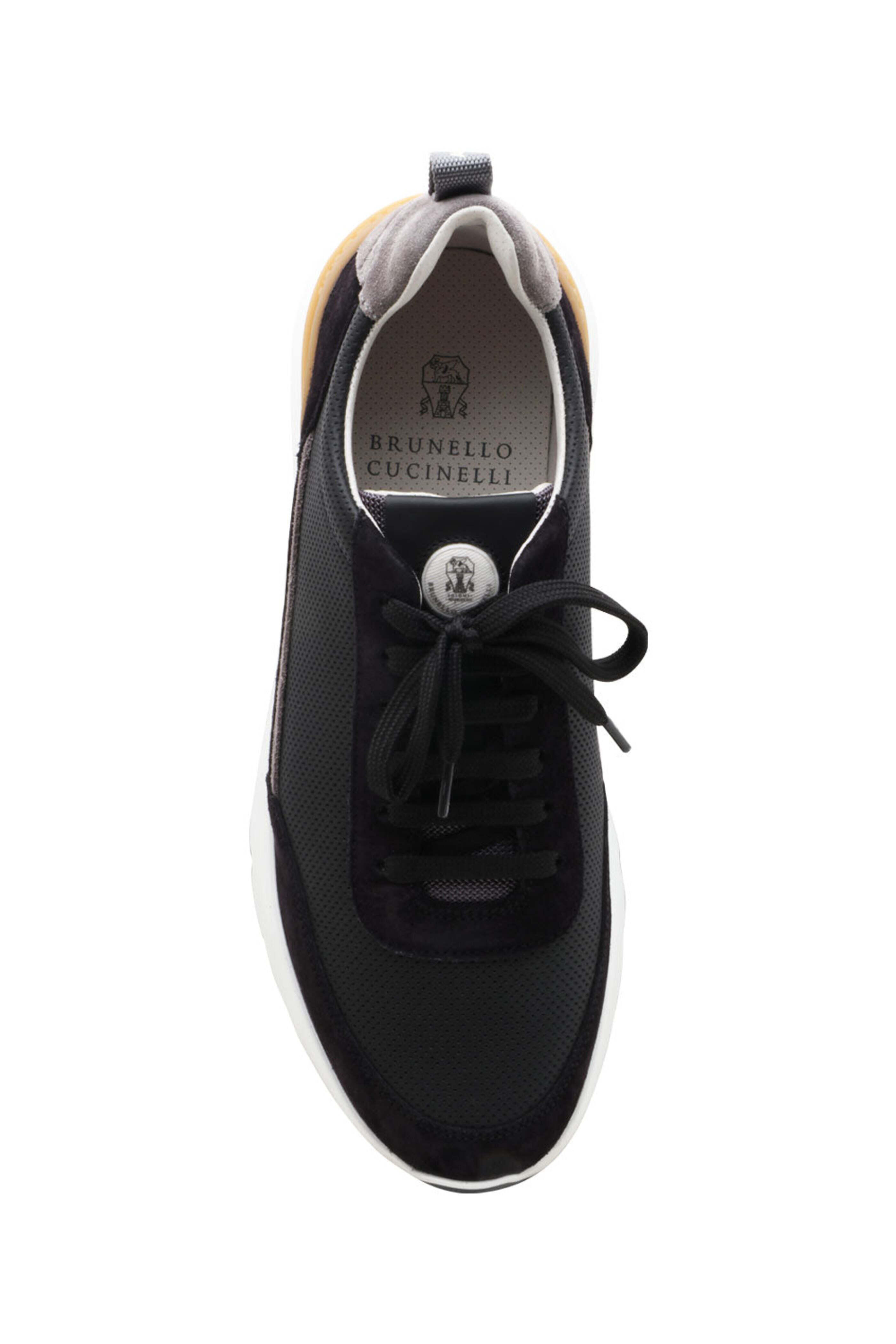 Brunello Cucinelli MA095P5758C8990 関税送料込 Brunello Cucinelli - Perforated Leather & Suede Sneaker in