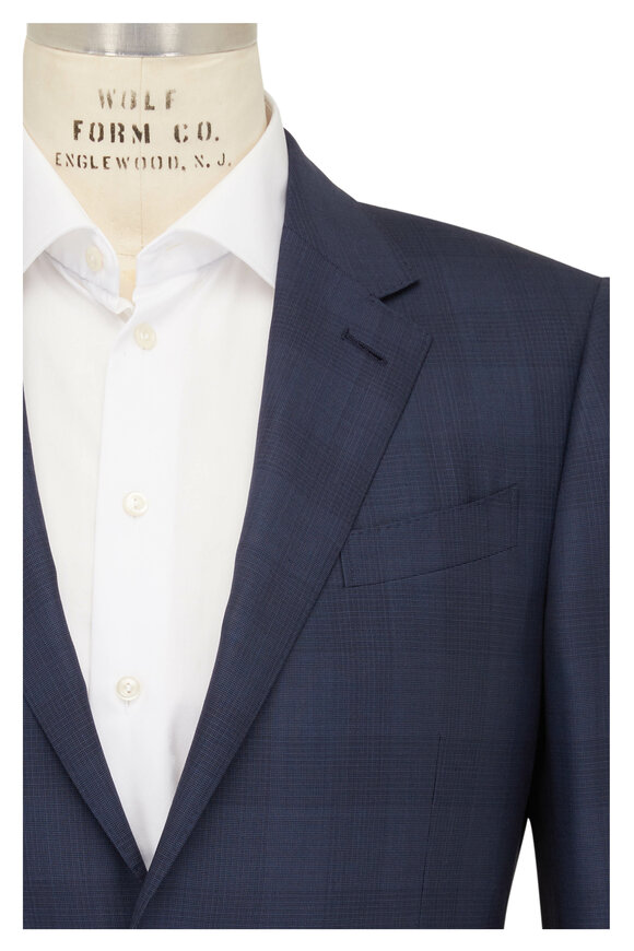 Zegna - 15 Mil Navy Tonal Wool Suit