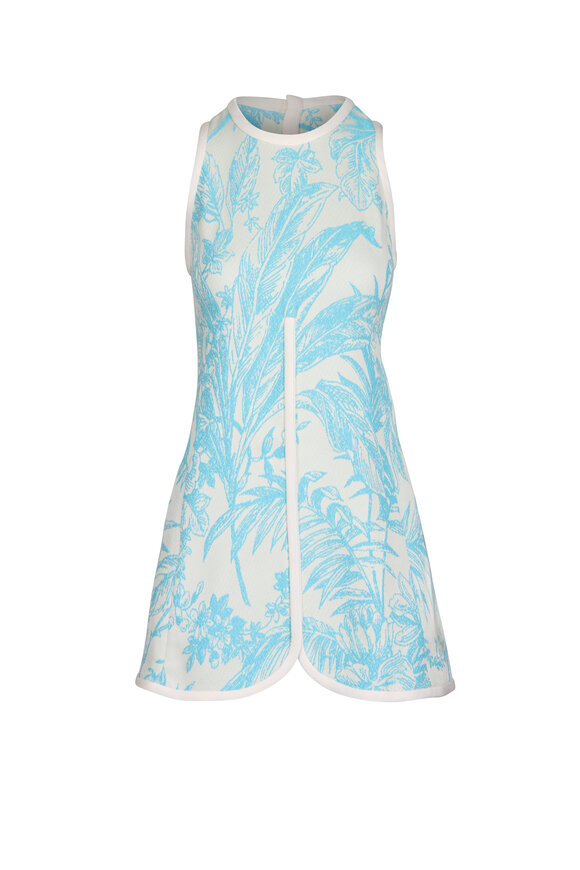 Alexis Helina Aqua Palm Dress