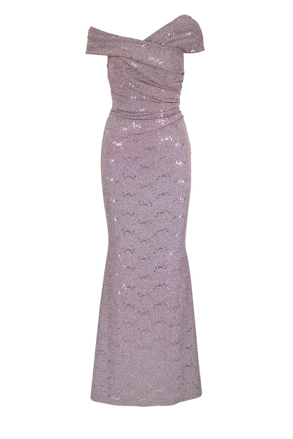 Talbot Runhof Mobina Platinum Evening Maxi Dress - view 1