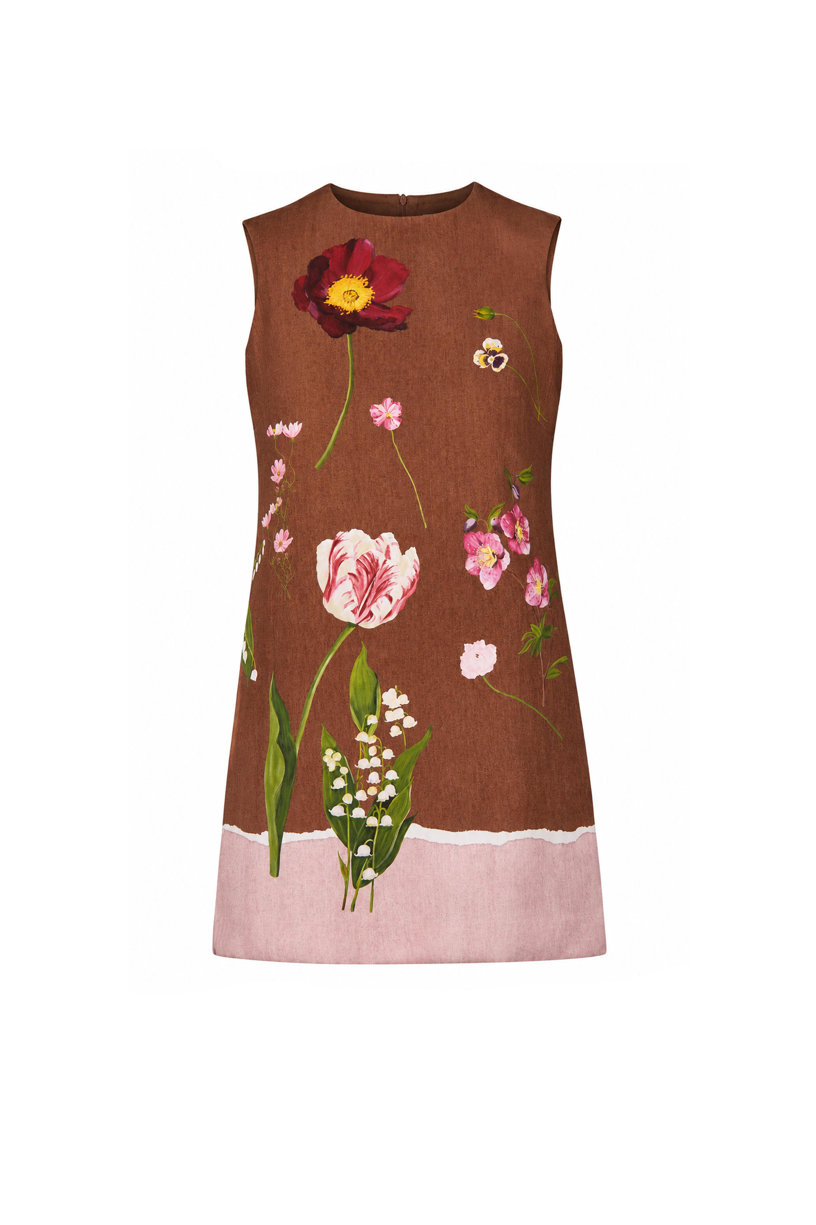 Oscar de la Renta - Mixed Botanical Mini Dress - view 1