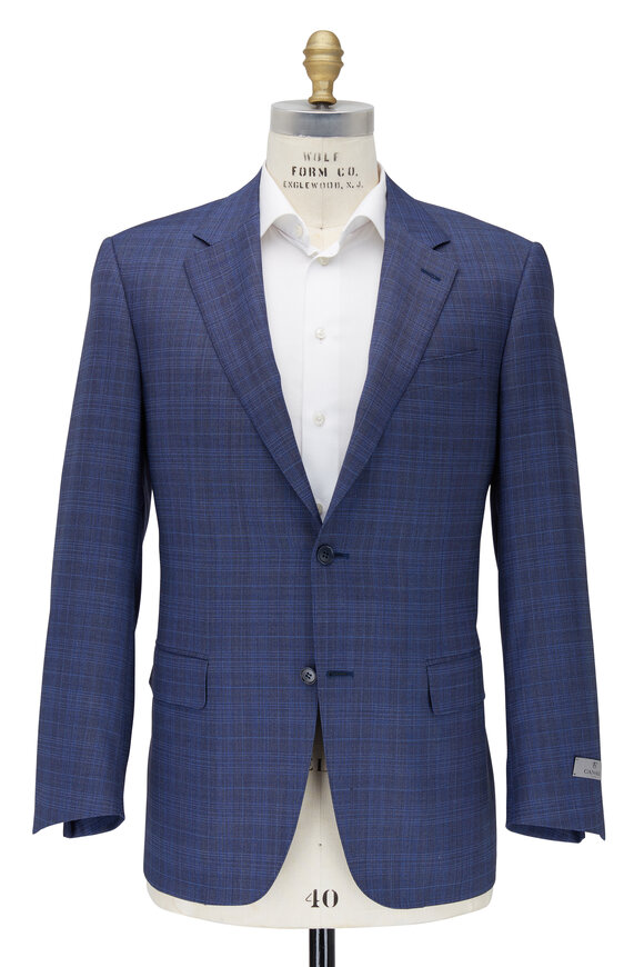 Canali - Royal Blue Plaid Wool Suit