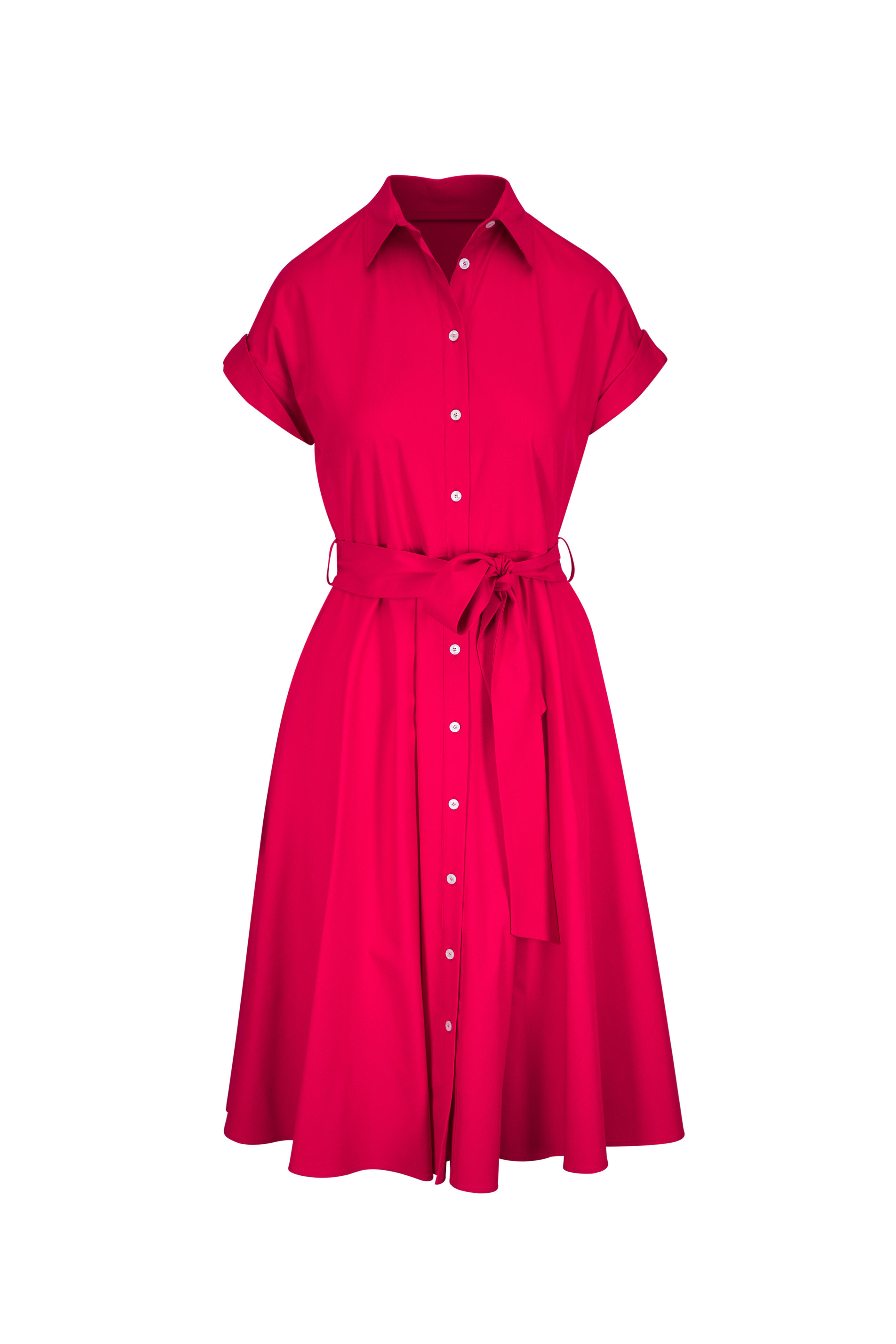 Kiton - 1432462-ss red dress cap sleeve