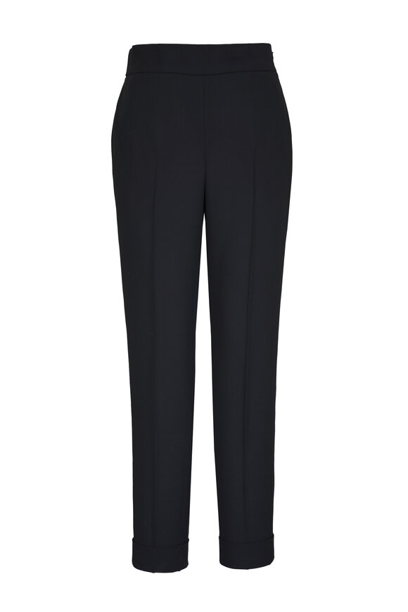 Akris Chris Black Cuffed Ankle Pant