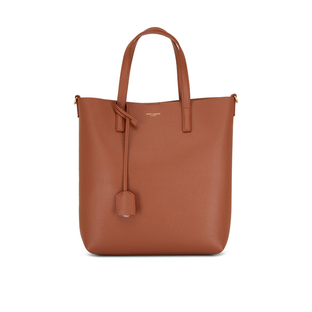 Saint Laurent - North South Brick Leather Shopping Tote