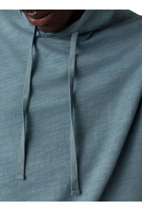 Faherty Brand Seaglass Blue Sunwashed Slub Hoodie - view 5