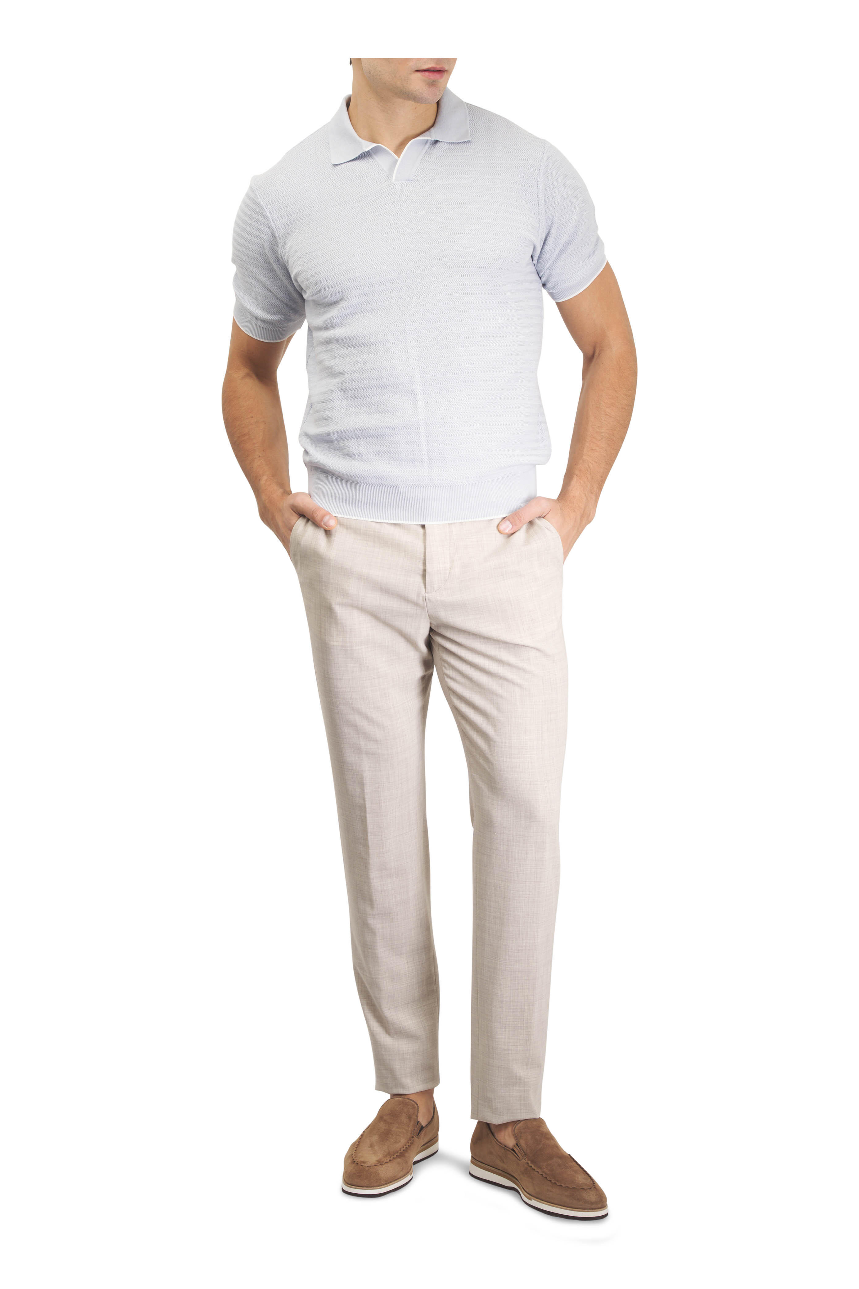 Marco Pescarolo - Evo Beige Wool Crepe Dress Pant
