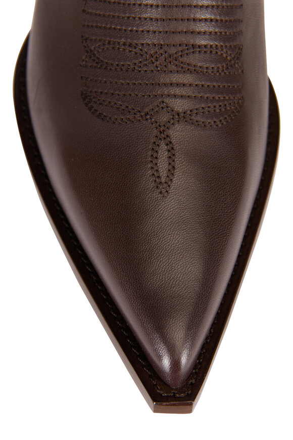 Partlow Katie Western Brown Leather Bootie, 70mm - view 4
