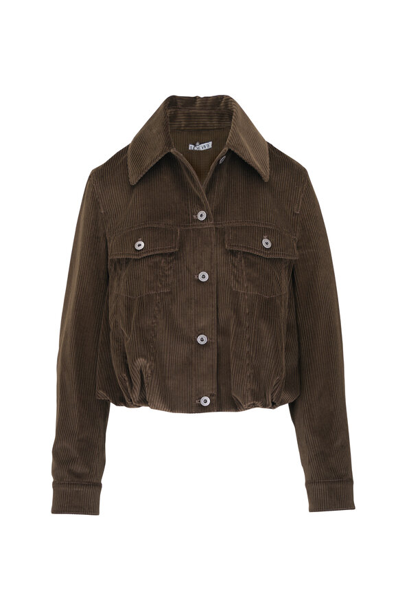 Loewe Brown Corduroy Cropped Jacket - view 1