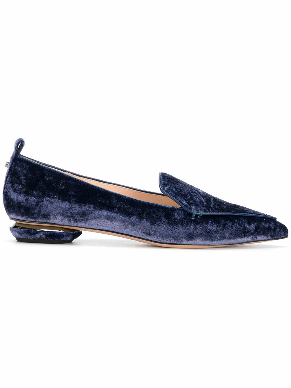 Nicholas Kirkwood - Beya Navy Blue Velvet Loafer