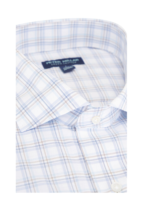 Peter Millar Bechtle Iris Mist Performance Poplin Sport Shirt - view 5