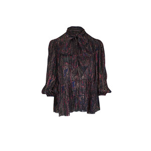 Saint Laurent - Lavallière Multicolor Paisley Silk Lurex Dress