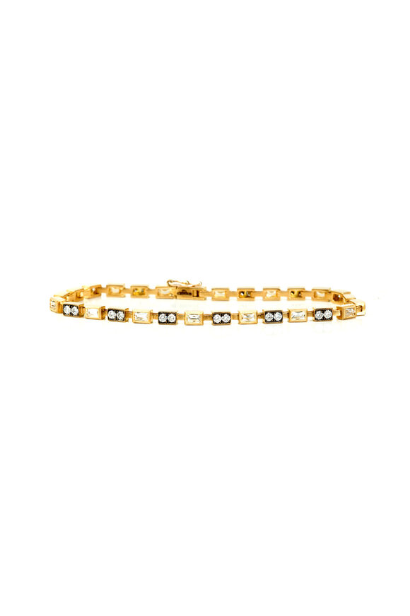 Sylva & Cie - 18K Yellow Gold Diamond Tennis Bracelet